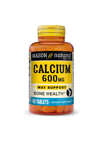 Кальцій 600 мг, Calcium 600 mg,, 100 таблеток Mason Natural (315145903)
