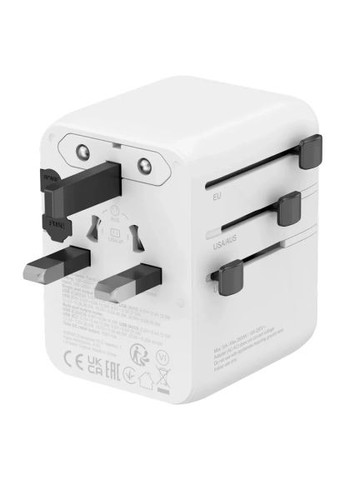 Зарядний пристрій (CNS-TA70W1006W) Canyon OnTour 70 3xUSB-C + 2xUSB-A EU/UK/US/AUS 70W White (369881085)