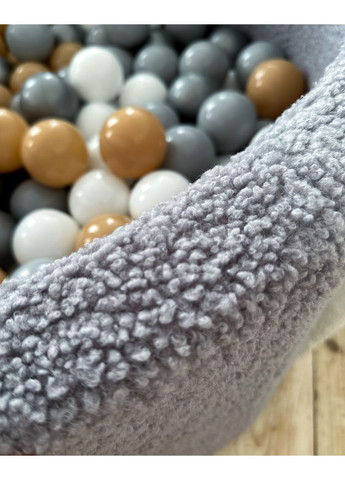 Сухий басейн з кульками з хутра Тедді 100х40 см з 100 кульками JoyfulKids сухий басейн з кульками (370665070)