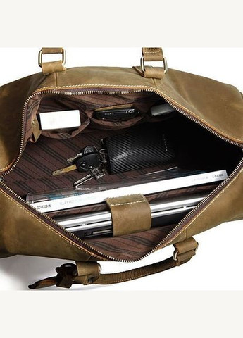 Дорожня сумка із вінтажної шкіри з відділенням для ноутбука коричнева (sku_14050) No Brand (328922092)