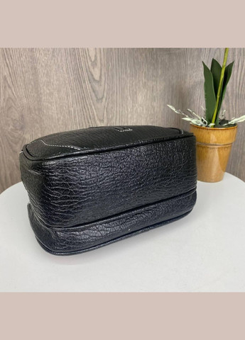 Жіноча міні сумочка на плече з екошкірою овальна чорна (sku_1062Ч) No Brand (330576627)