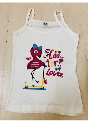 Белый летний майка детская для девочки турция р.2 - 3 разные цвета No Brand