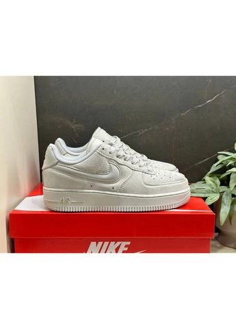 Сірі літні кросівки nike air force 1 07 grey wolf найк аір форс 1 сірі No Brand