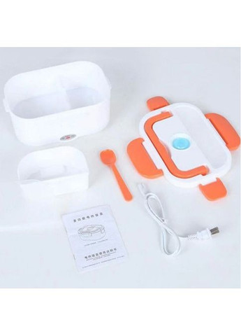 Ланч бокс електричний із підігрівом Lunch Heater 220V Pro, контейнер для їжі з відсіками. Колір: помаранчевий No Brand (365813033)