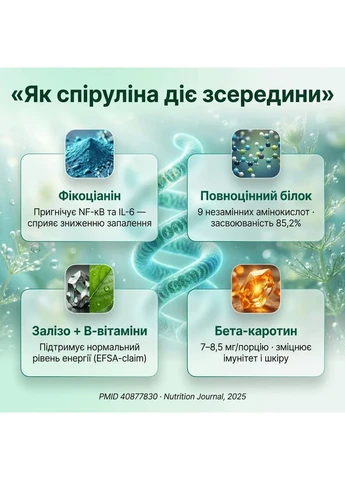 Спирулина в порошке 100 г Лісовик (400657274)