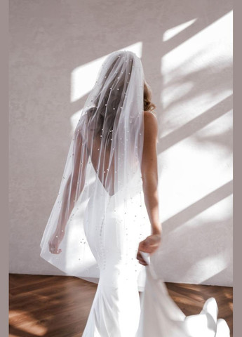 Свадебная фата для невесты на свадьбу 1м с жемчугом. Lina (337359700)