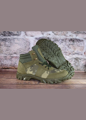 Чоловічі Демісезонні Тактичні Берці. 36-48р Олива+Піксель. Натуральна гідрофобна шкіра! MSDM-1029 No Brand (301137901)