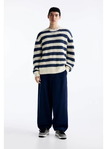 Синий джемпер демисезон,синий в полоску, Pull & Bear