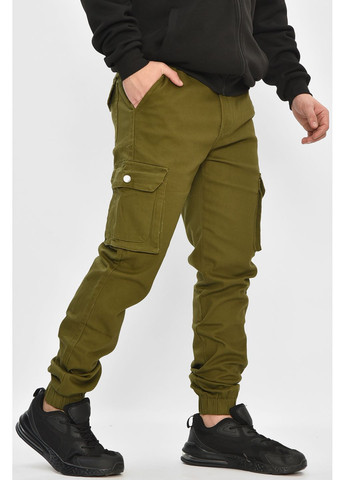 Джинси чоловічі однотонні кольору хаки Let's Shop (369445342)