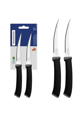 Набір ножів Felice Black Tomato 102 мм 2 шт (23495/204) Tramontina Felice Black Tomato 102 мм 2 шт комбінований,
