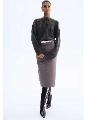 Темно-серый демисезонный свитер с шерстью H&M basic