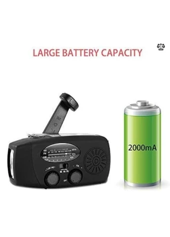 Аварийное радио Wopker XSY-350 20000mAh с солнечной панелью, пауэрбанком и фонарем No Brand (391477766)