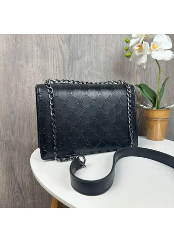 Жіноча міні сумочка клатч чорна екошкіра на плече ProDobro (363260084)