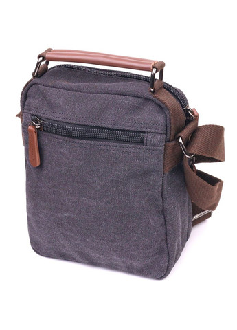 Сумка чоловіча через плече із щільного текстилю 21225 Чорна Vintage (302009034)