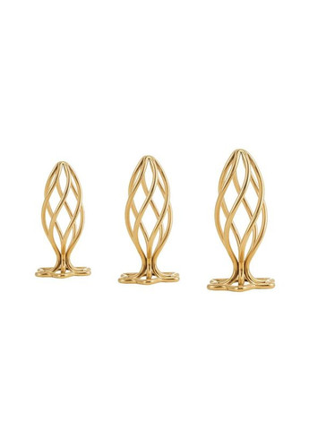 Анальная пробка EVANDA Hollow Spiral Golden Metal Anal Plug – S size Lockink (305589923)