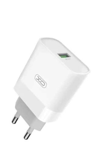 Мережевий зарядний пристрій L63 1USB QC3.0 15W Fast + кабель type C White XO (389603764)
