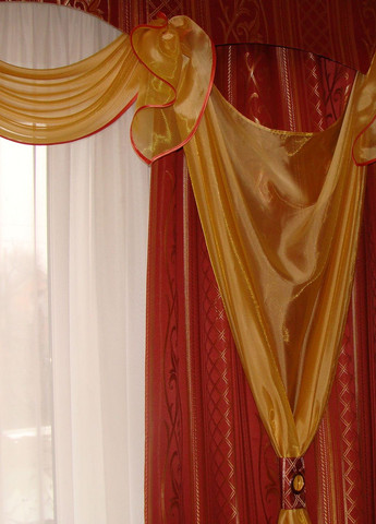 Ламбрекен ламбрекен зі шторою Combi 350см теракотовий (142_1ж) Firanka Exclusive (345733327)