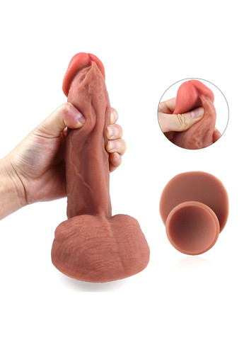 Реалістичний силіконовий фалоімітатор із присоскою 210*40 mm We Love (319846856)