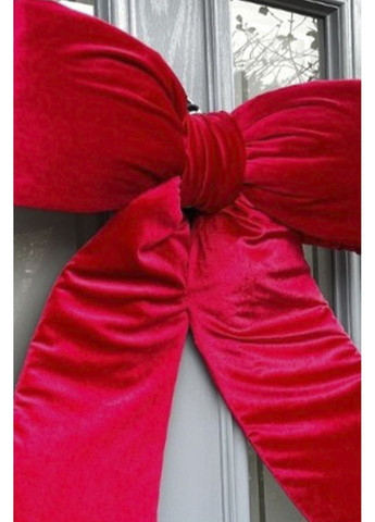 Бант декоративний оксамитовий Червоний колір червоний ЦБ-00286807 No Brand (365588739)