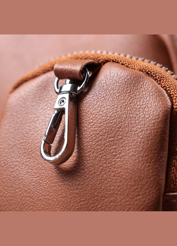 Жіноча сумка крос-боді з монетницею з екошкіри рудий 22795 Vintage (335032774)