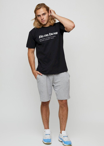 Черная футболка мужская basic /air print/ YAPPI