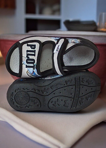 Дитячі текстильні босоніжки відкриті капці капчики тапочки для хлопчика ортопедичні Адам Pilot сірі Waldi (300078953)