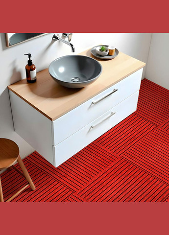 Самоклеящаяся плитка под ковролин бургунди 600*600*4,5MM (D) SW-00002487 Sticker Wall (322811136)