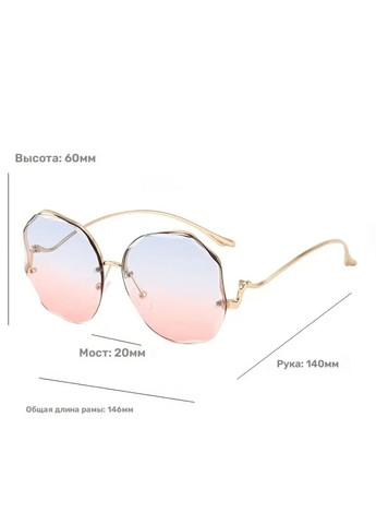 Окуляри сонцезахисні рожевий градієнт безрамкові жіночі No Brand (335977193)