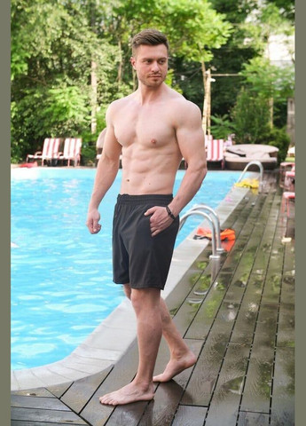 Мужские шорты для плавания черные No Brand (345648001)