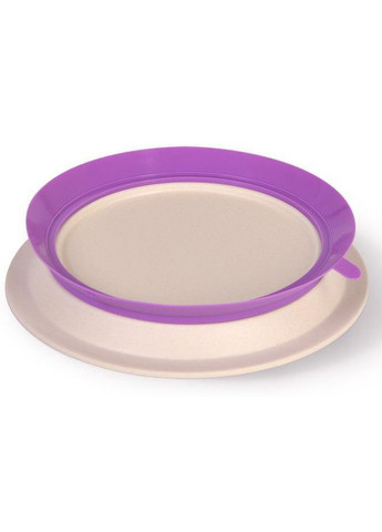 Тарілка дитяча плоска "Совеня" з присоскою Ø20см з бамбукового волокна Fissman (330020403)