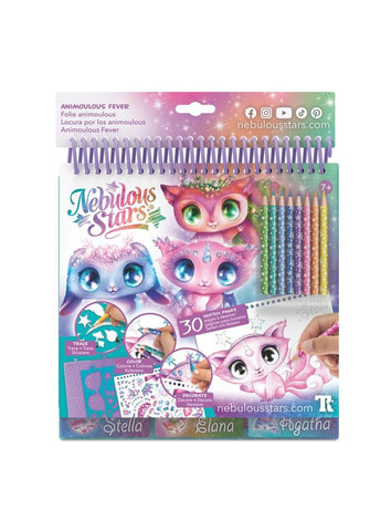 Набір для творчості Скетчбук: Зіркові друзі Nebulous Stars 11141 з олівцями No Brand (362568557)