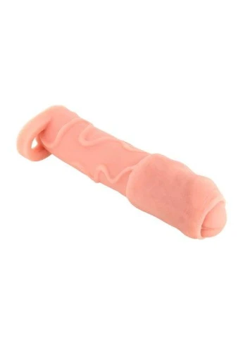 Насадка на член — Real Extender DICKY із закритою головкою та кільцем для мошонки Real Body (298473785)