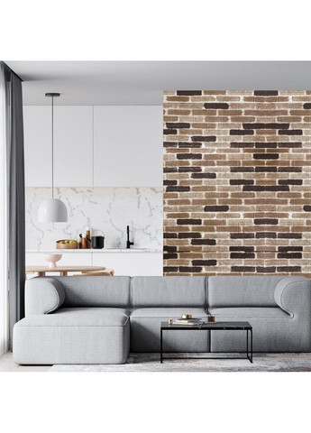 Самоклеющаяся 3Д панель Екатеринославский кирпич (346), 700х770х3 мм 3D Loft (365591507)