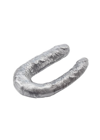 Фалоімітатор подвійний (двосторонній) Dark Muscle Dixie Normous, сріблястий Chisa (332052987)