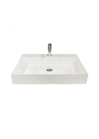 Умивальник зі штучного каменю 605х405мм, з отвором для змішувача, прямокутний SLENDER Білий (35580605405) Adamant (372444952)