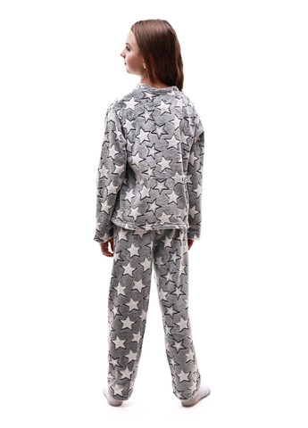 Сіра зимня піжама для дівчинки підлітка Lumo