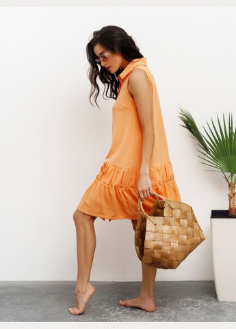 Оранжевое повседневный женские платья sa-415 ISSA PLUS