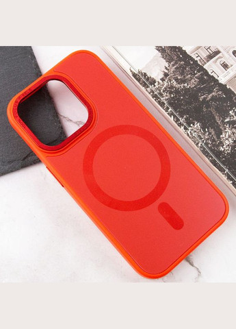 Чохол TPU+Glass Sapphire Midnight Open Camera with MagSafe для Apple (6.7") Червоний | Red Epik iPhone 15 Pro Max (300373192)