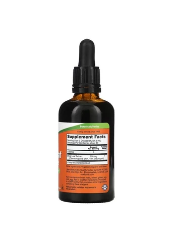 Натуральная добавка Olive Leaf Glycerite, 59 мл Now (378788928)
