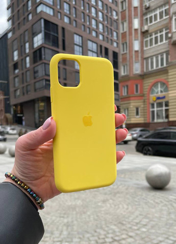 Чохол для iPhone 11 Pro Max жовтий Canary Yellow Silicone Case силікон кейс No Brand (289754142)