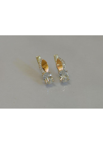 Срібні сережки з золотими вставками Silver Style (366813796)