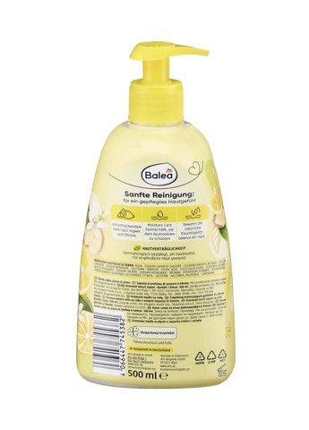 Крем-мыло с ароматом имбиря и лимона Cremeseife Ginger & Lemon, 500 ml Balea (366569438)