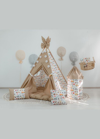 Вігвам для дитини Машинки з матрасиком БОН БОН + кошик для іграшок + підвісна гойдалка Повний комплект! No Brand (316256893)