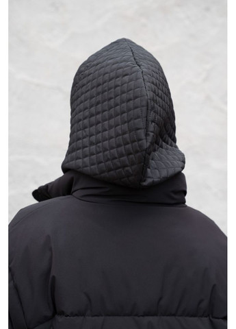 Тепла шапка капюшон капор на флісі у велику клітинку Jesica Black Woman Without (365254494)