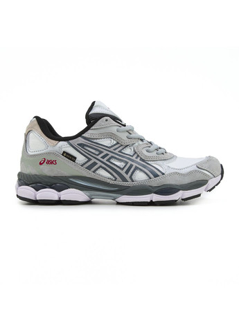 Сірі Осінні кросівки чоловічі asics gel-nyc white steel grey gore-tex асікс гель нюк No Brand