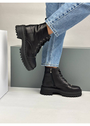 476 Черевики Демісезонні чорні шкіряні No Brand (367960234)