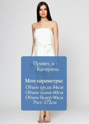 Комбінезон P9662285 Білий Missguided однотонний білий повсякденний