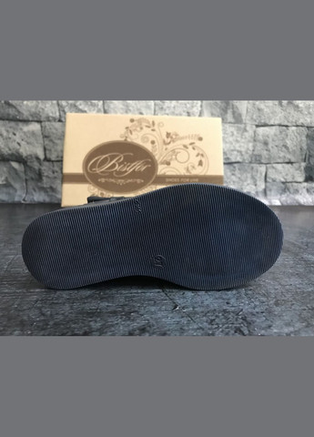 Синие повседневные осенние ботинки в комбинации натуральной замши и кожи. Bistfor