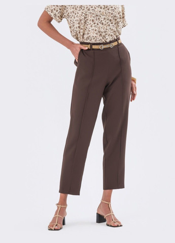 прямые брюки коричневого цвета со стрелками Dressa (293486190)