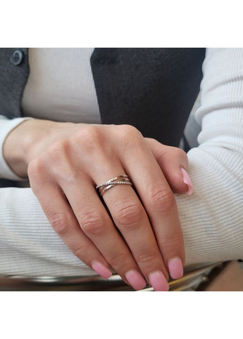 Серебряное кольцо Дорожка с Белыми Камнями размер серебро 925 пробы Родированное 1522 1.47г No Brand (306854855)